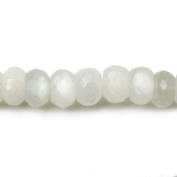 8.5-9mm Cream Moonstone faceted rondelle beads 13 inch 59 pieces AAA (ONLINE ORDER ONLY)