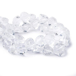 8.5-9mm Crystal Quartz Straight Drill Faceted Trillion 9 inch 25 pieces (ONLINE ORDER ONLY)