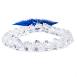 8.5-9mm Crystal Quartz Straight Drill Faceted Trillion 9 inch 25 pieces (ONLINE ORDER ONLY)