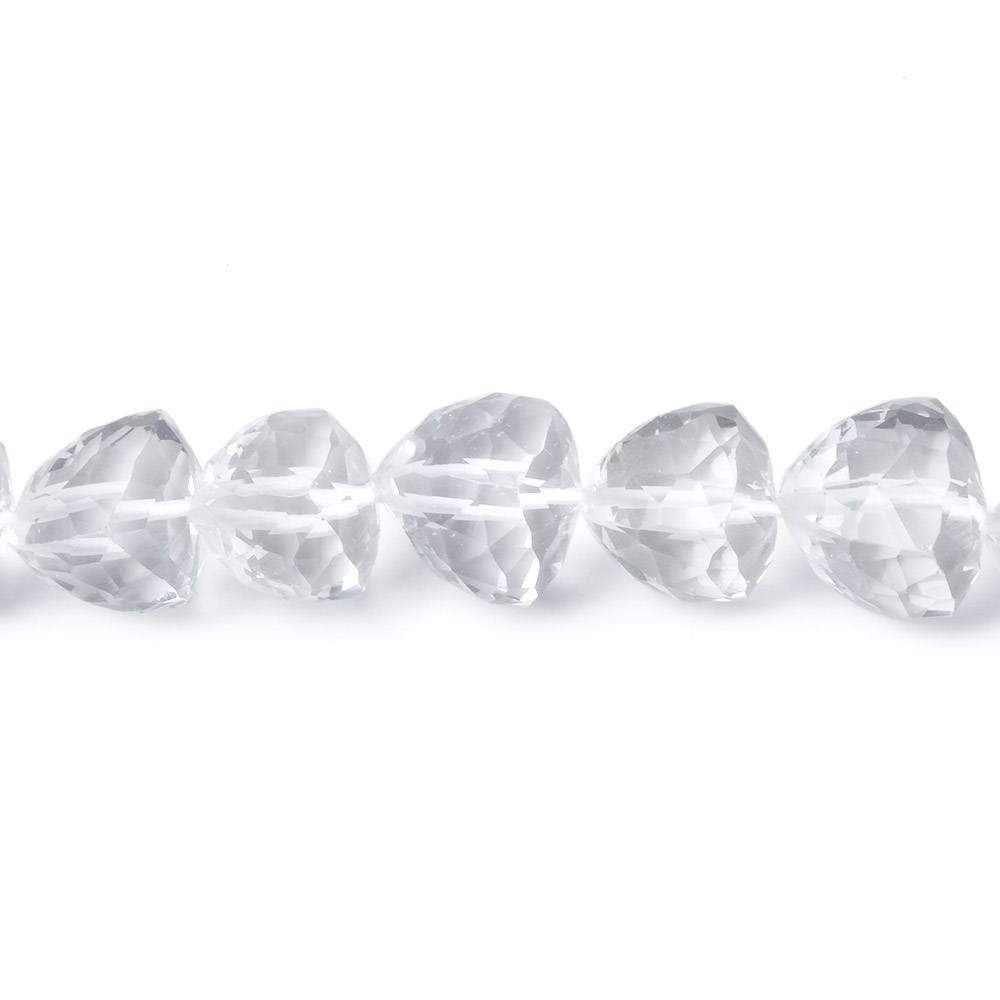8.5-9mm Crystal Quartz Straight Drill Faceted Trillion 9 inch 25 pieces (ONLINE ORDER ONLY)