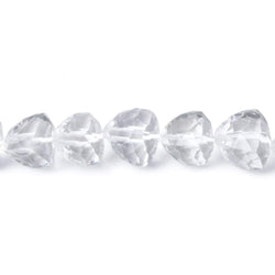 8.5-9mm Crystal Quartz Straight Drill Faceted Trillion 9 inch 25 pieces (ONLINE ORDER ONLY)