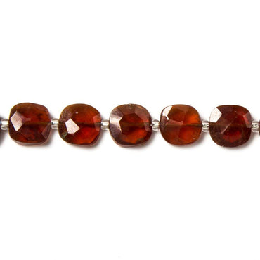 8.5-9mm Hessonite faceted pillow beads 14 inch 34 pieces (ONLINE ORDER ONLY)
