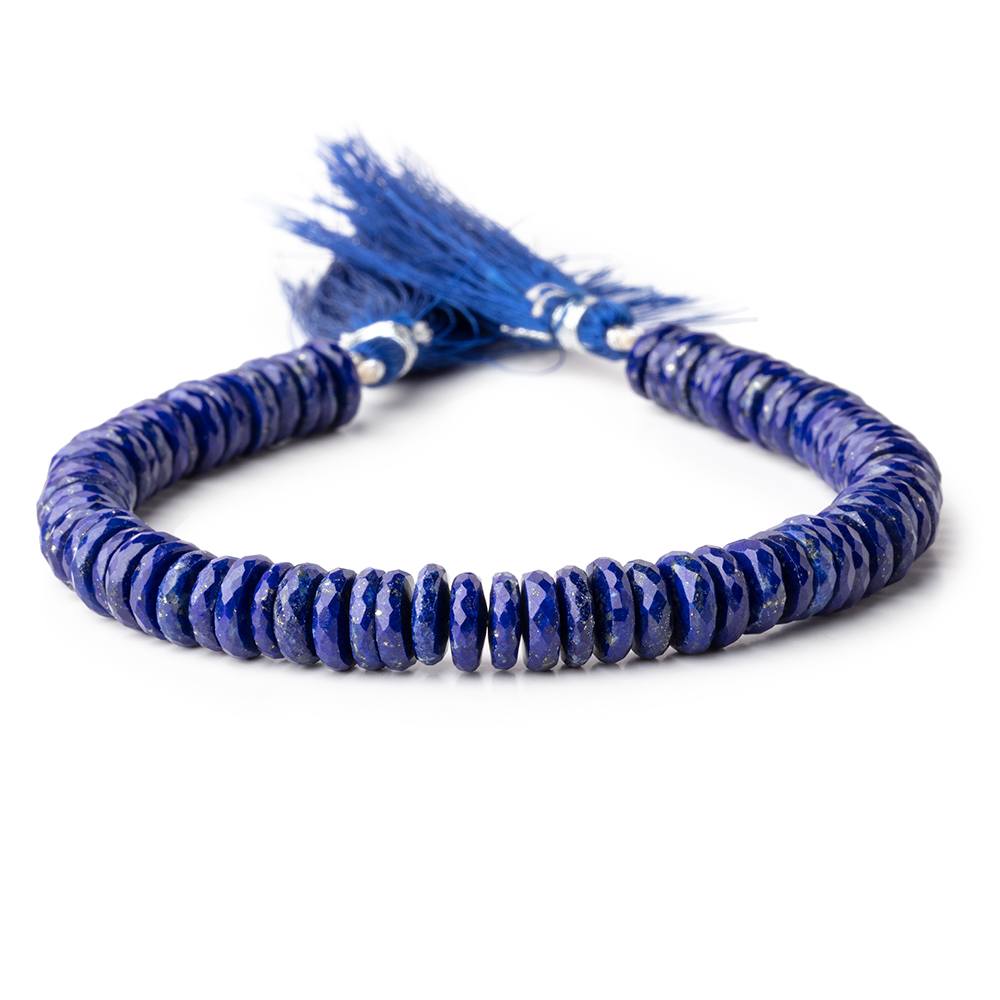 8.5-9mm Lapis Lazuli faceted heshi beads 8 inch 75 pieces (ONLINE ORDER ONLY)
