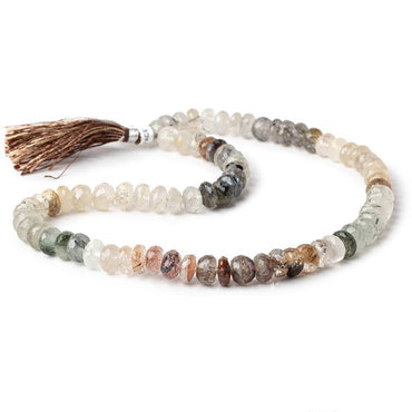 8.5-9mm Multi Rutilated Quartz Faceted Rondelle 15 inch 75 pieces A (ONLINE ORDER ONLY)