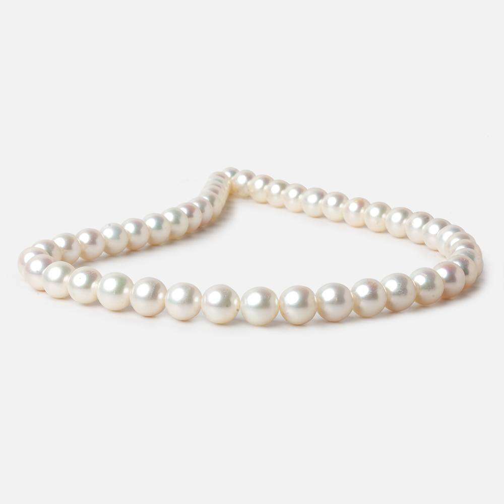 8.5-9mm Off White Round Pearls 15 inch 46 pieces AAA (ONLINE ORDER ONLY)