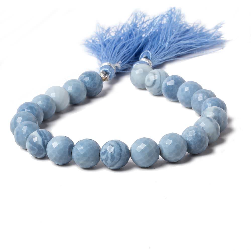 8.5-9mm Owyhee Natural Blue Opal faceted round beads 7.5 inch 22 pieces (ONLINE ORDER ONLY)
