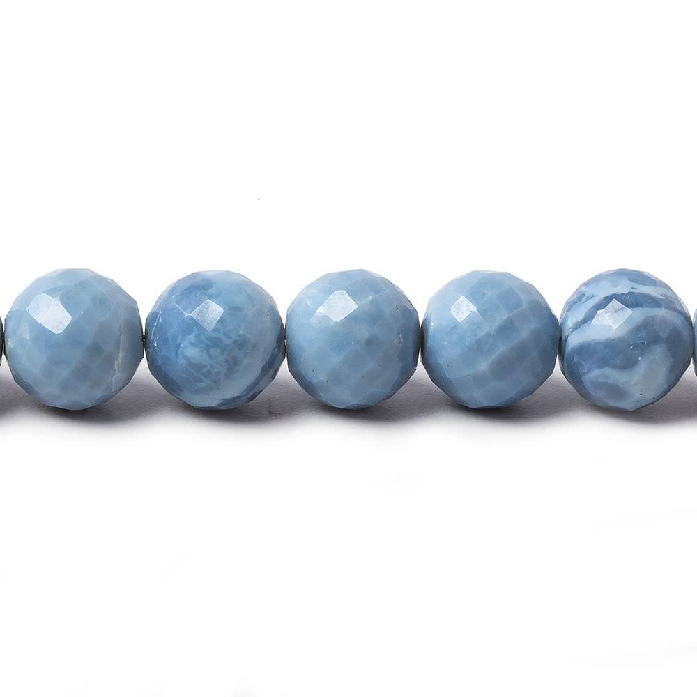 8.5-9mm Owyhee Natural Blue Opal faceted round beads 7.5 inch 22 pieces (ONLINE ORDER ONLY)