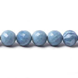 8.5-9mm Owyhee Natural Blue Opal faceted round beads 7.5 inch 22 pieces (ONLINE ORDER ONLY)