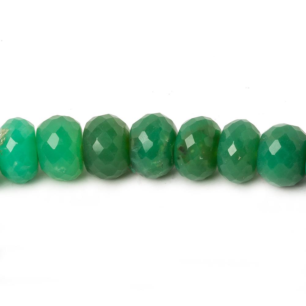 8.5-9mm Shaded Chrysoprase faceted rondelles 6 inches 24 beads (ONLINE ORDER ONLY)