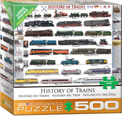 Puzzle: Family Oversize Puzzles - History of Trains (ONLINE ORDER ONLY)