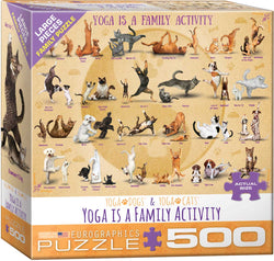 Puzzle: Yoga Dogs & Cats Collection - Yoga is a Family Activity (ONLINE ORDER ONLY)