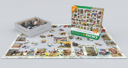 Puzzle: Variety 500 Pieces - Wildlife Vintage Stamps (ONLINE ORDER ONLY)