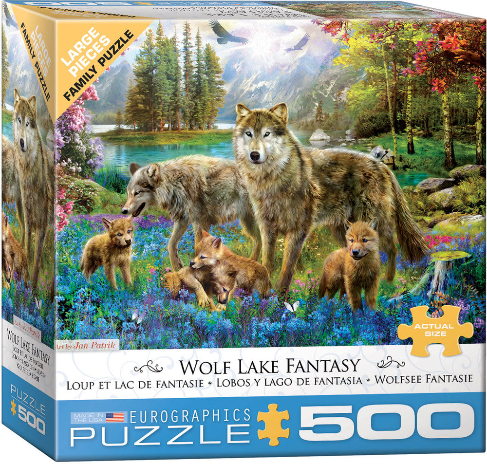 Puzzle: Family Oversize Puzzles - Wolf Lake Fantasy (ONLINE ORDER ONLY)