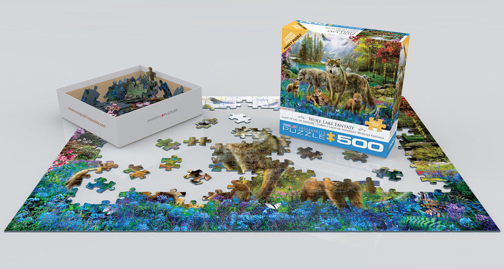 Puzzle: Family Oversize Puzzles - Wolf Lake Fantasy (ONLINE ORDER ONLY)