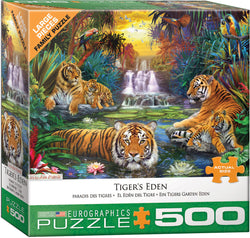 Puzzle: Variety 500 Pieces - Tiger's Eden (ONLINE ORDER ONLY)