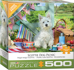 Puzzle: Variety 500 Pieces - Scottie Dog Picnic (ONLINE ORDER ONLY)