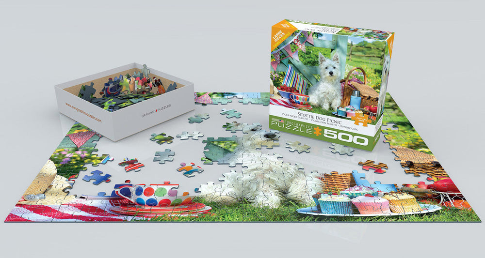 Puzzle: Variety 500 Pieces - Scottie Dog Picnic (ONLINE ORDER ONLY)