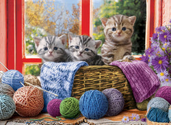 Puzzle: Family Oversize Puzzles - Knittin' Kittens (ONLINE ORDER ONLY)