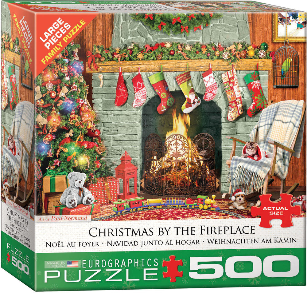 Puzzle: Family Oversize Puzzles - Christmas by the Fireplace (ONLINE ORDER ONLY)