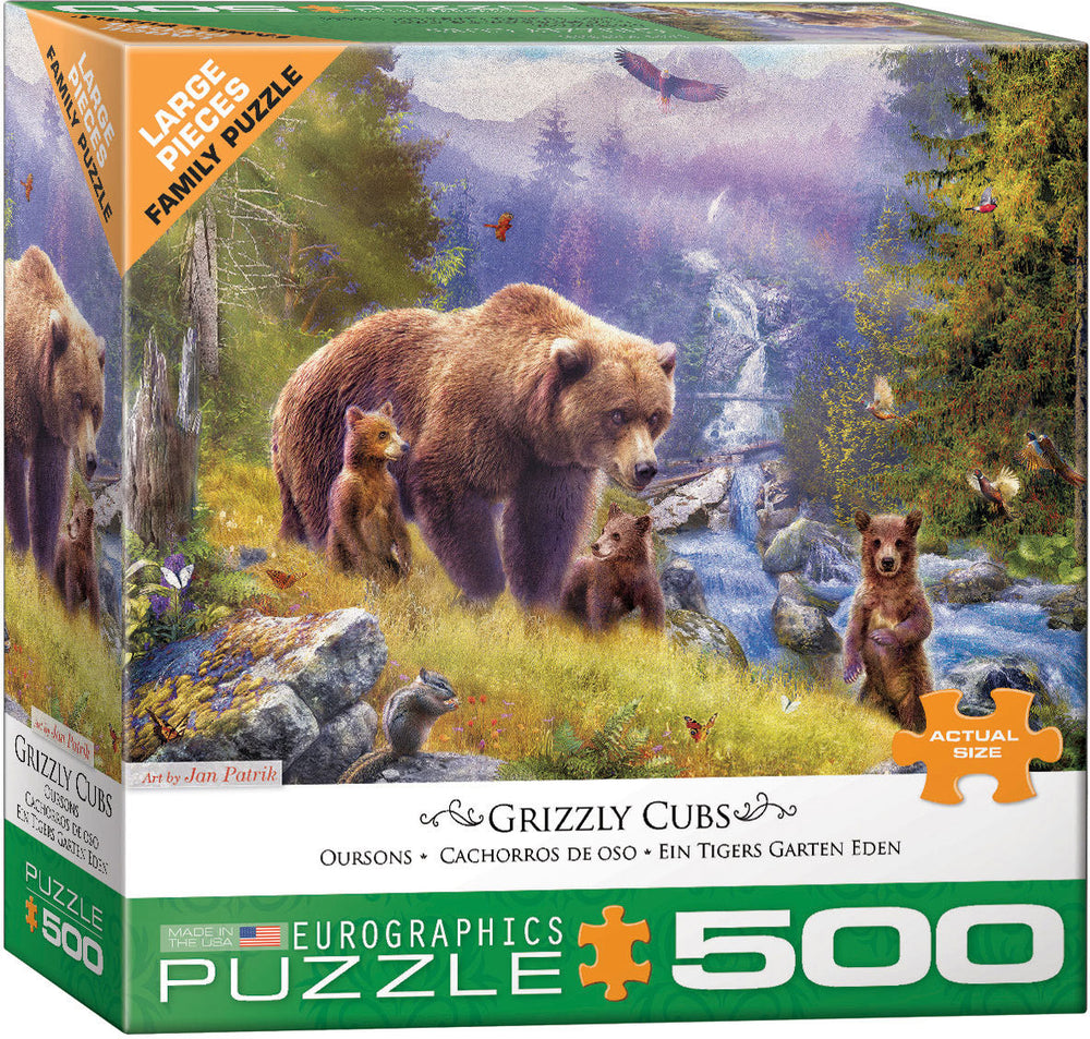 Puzzle: Family Oversize Puzzles - Grizzly Cubs (ONLINE ORDER ONLY)