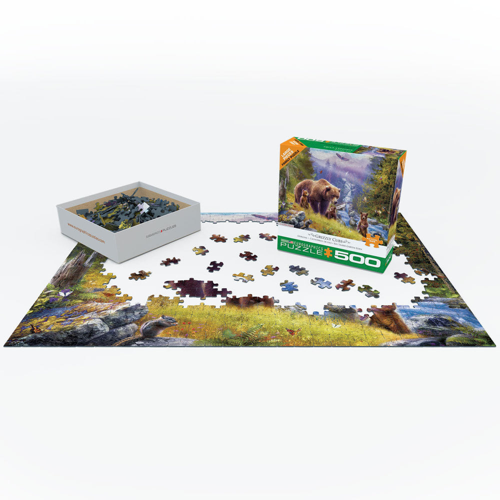 Puzzle: Family Oversize Puzzles - Grizzly Cubs (ONLINE ORDER ONLY)