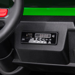 24V 6 Wheeler Freddo Tractor Trailer 2 Seater Ride-on with Dump Cart and Parental Remote (ONLINE ORDER ONLY)
