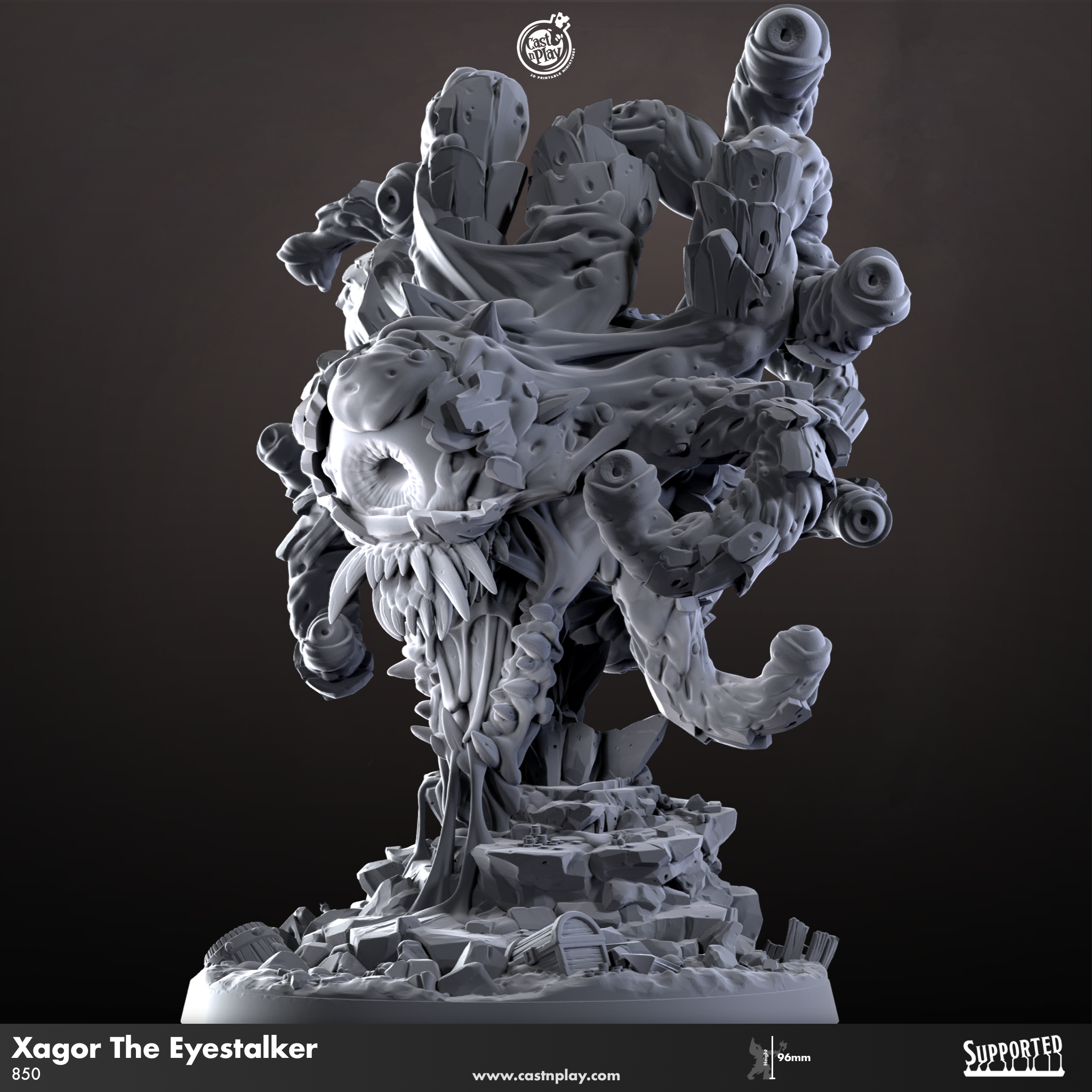 3D Printed Cast n Play Xagor The Eyestalker 28mm 32mm D&D (Online Only)