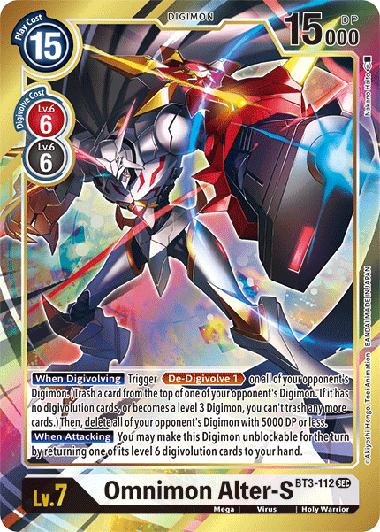 Omnimon Alter-S [BT3-112] (Alternate Art) [Release Special Booster Ver.1.5] (ONLINE ORDER ONLY)
