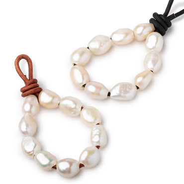 10.5-13mm Cream Large Hole Baroque Pearls Set of 10 (ONLINE ORDER ONLY)