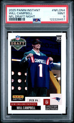 Graded 2025 Panini Instant Will Campbell #NFLDN4 NFL Draft Night Rookie RC Football Card PSA 9 Mint (ONLINE ORDER ONLY)
