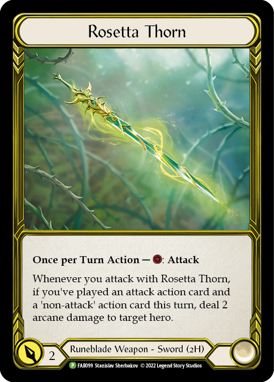 Rosetta Thorn (Golden) [FAB099] (Promo)  Cold Foil