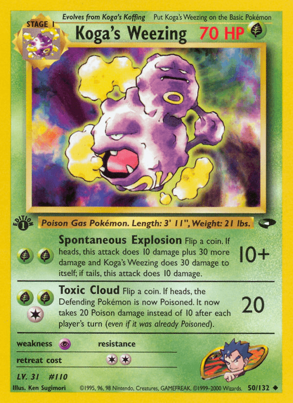 Koga's Weezing (50/132) [Gym Challenge 1st Edition] (Online Only)