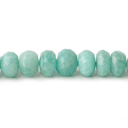 8.5mm Amazonite faceted rondelles 7.75 inch 35 beads A grade (ONLINE ORDER ONLY)