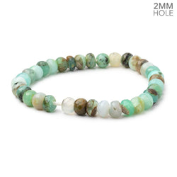 8.5mm Blue Peruvian Opal 2mm Large Hole Faceted Rondelles 8 inch 34 Beads (ONLINE ORDER ONLY)