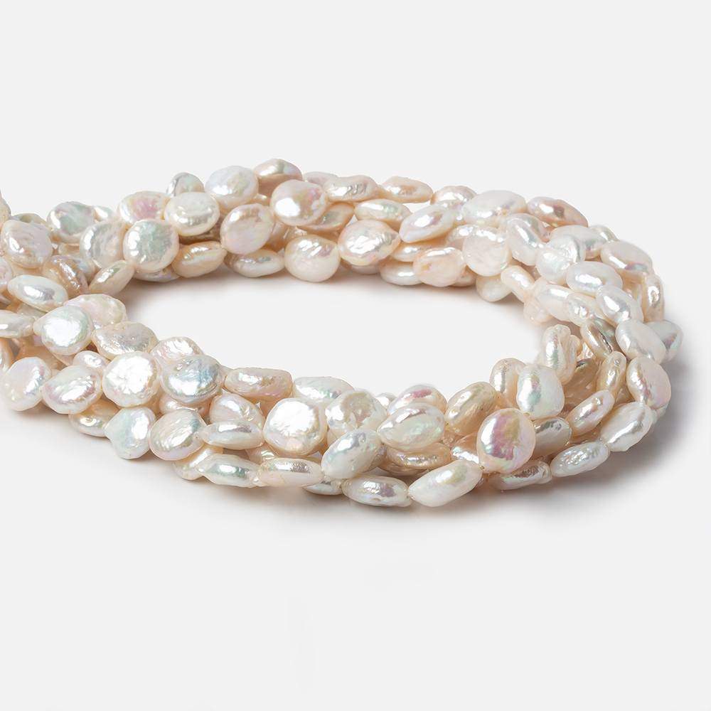 8.5mm Cream White Coin Freshwater Pearls 16 inch 40 pieces (ONLINE ORDER ONLY)