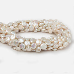 8.5mm Cream White Coin Freshwater Pearls 16 inch 40 pieces (ONLINE ORDER ONLY)