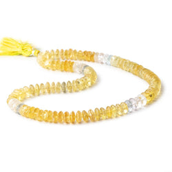 8.5mm Heliodor German Faceted Rondelle Beads 16 inch 107 pieces (ONLINE ORDER ONLY)