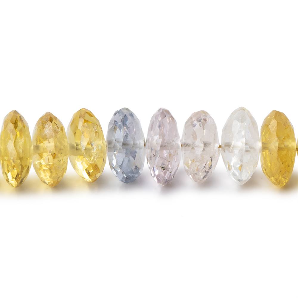 8.5mm Heliodor German Faceted Rondelle Beads 16 inch 107 pieces (ONLINE ORDER ONLY)