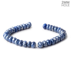 8-8.5mm Mystic Blue Moonstone 2mm Large Hole Faceted Rondelles 8 inch 34 Beads (ONLINE ORDER ONLY)