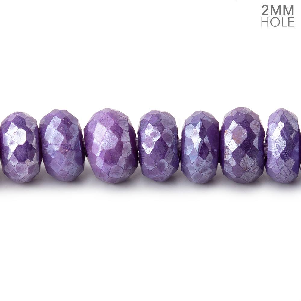 8.5mm Mystic Purple Moonstone 2mm Large Hole Faceted Rondelles 8 inch 34 Beads (ONLINE ORDER ONLY)