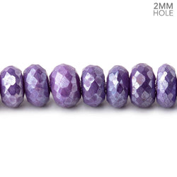 8.5mm Mystic Purple Moonstone 2mm Large Hole Faceted Rondelles 8 inch 34 Beads (ONLINE ORDER ONLY)