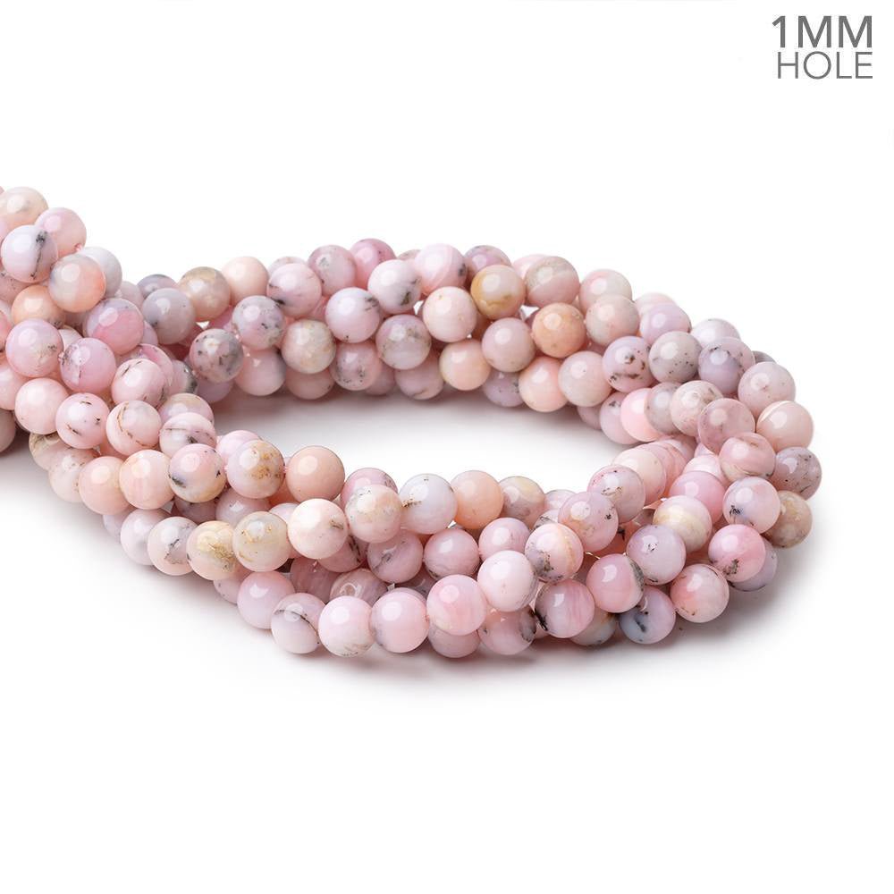 8.5mm Pink Peruvian Opal Plain Rounds 16 inch 48 Beads 1mm Hole (ONLINE ORDER ONLY)