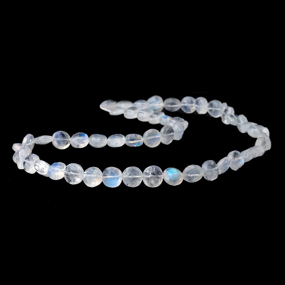 8.5mm Rainbow Moonstone Faceted Coin Beads 16 inch 50 pieces (ONLINE ORDER ONLY)