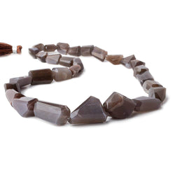 8.5x5.5-23x16mm Chocolate Moonstone Faceted Nugget Beads 16 inch 29 pcs A (ONLINE ORDER ONLY)