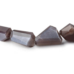 8.5x5.5-23x16mm Chocolate Moonstone Faceted Nugget Beads 16 inch 29 pcs A (ONLINE ORDER ONLY)