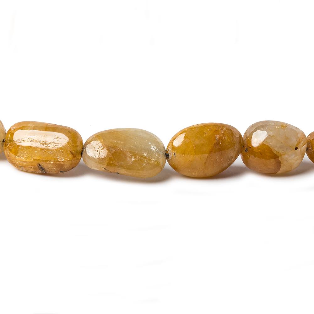 8.5x8-14x9mm Golden Yellow Sapphire Plain Nugget Beads 16 inch 35 pieces (ONLINE ORDER ONLY)