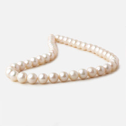 8.5x8-9.5x9mm Off White Off Round freshwater pearls 16 inch 47 pieces (ONLINE ORDER ONLY)