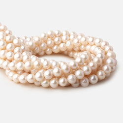 8.5x8-9.5x9mm Off White Off Round freshwater pearls 16 inch 47 pieces (ONLINE ORDER ONLY)