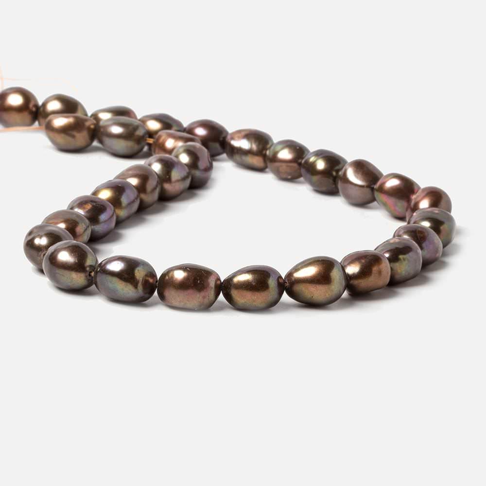 8.5x9-8.5x11mm Mocha Brown Straight Drill Baroque Freshwater Pearl 16 inch 38 pcs (ONLINE ORDER ONLY)