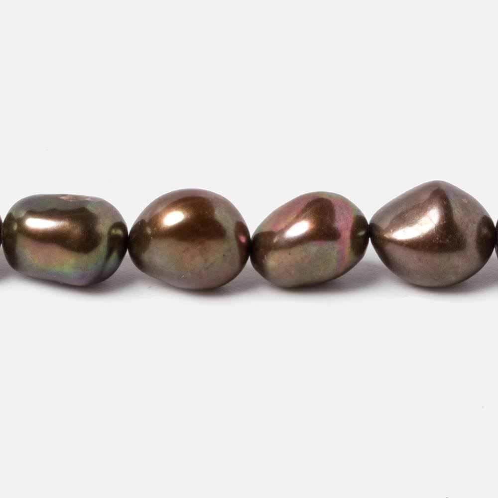 8.5x9-8.5x11mm Mocha Brown Straight Drill Baroque Freshwater Pearl 16 inch 38 pcs (ONLINE ORDER ONLY)
